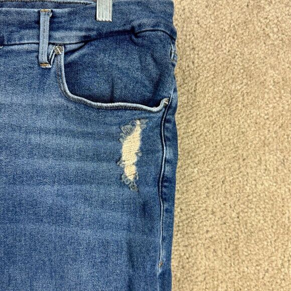 Good American Good Legs Crop Fray Jeans Plus 18 Blue High Rise Distressed Skinny - Picture 4 of 14